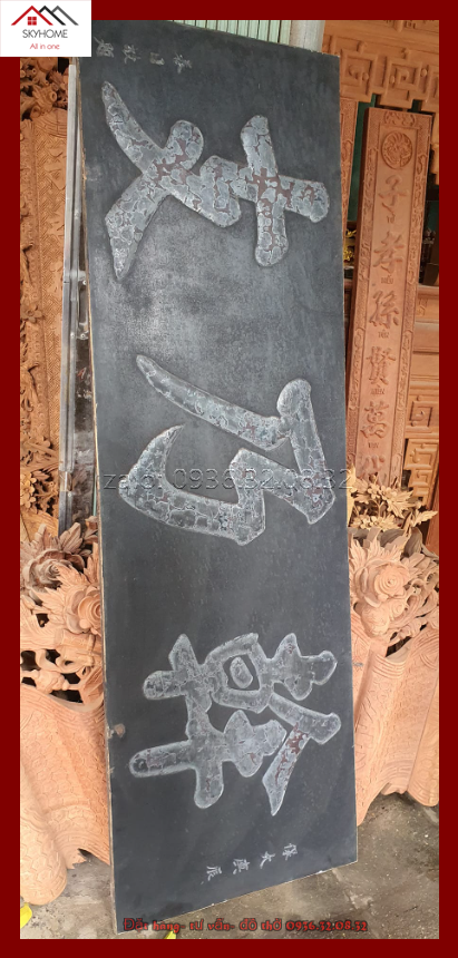 Hoành phi gỗ phòng thờ chữ "Cán Nãi Chi"